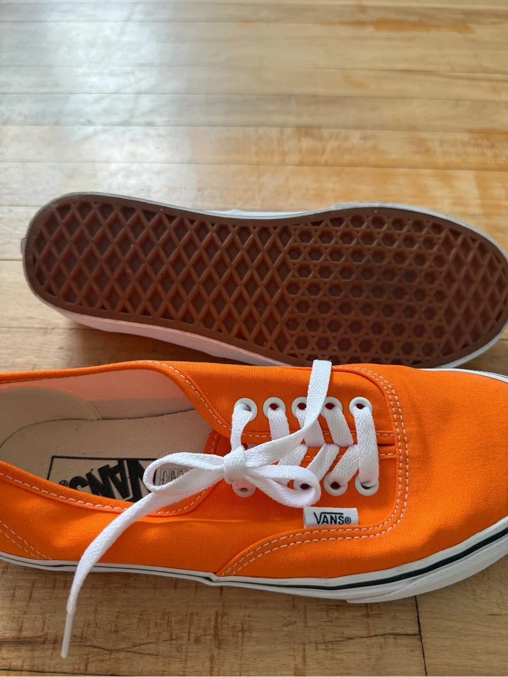 Vans Orange Canvas Low-Top Sneakers - Picture 4 of 4
